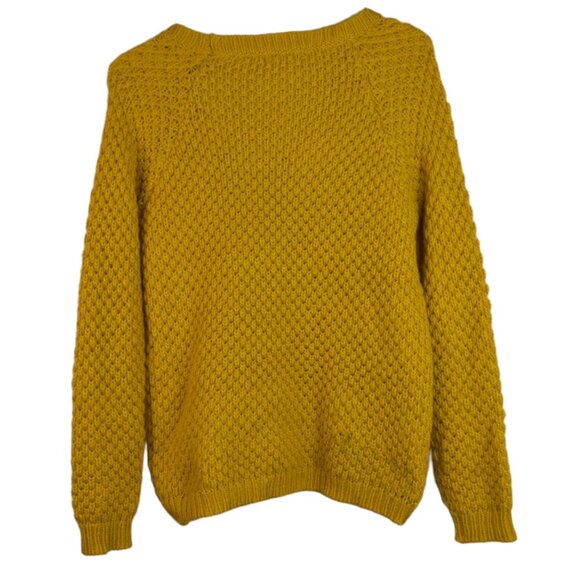 Annalee + Hope Sweater L Womens Mustard Yellow Knit Acrylic Pullover Long Sleeve - Picture 9 of 9